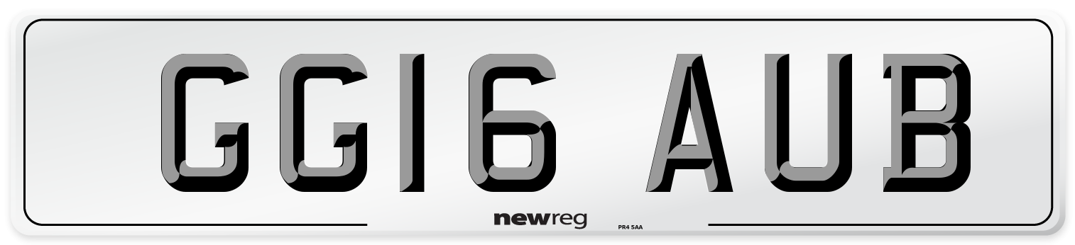 GG16 AUB Number Plate from New Reg